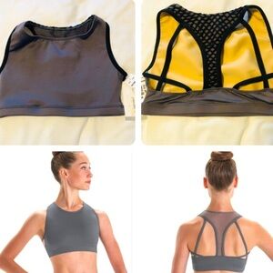Motionwear Large High Neck  Racerback Netted Strappy Bra Dancewear Dri-Line 🆕